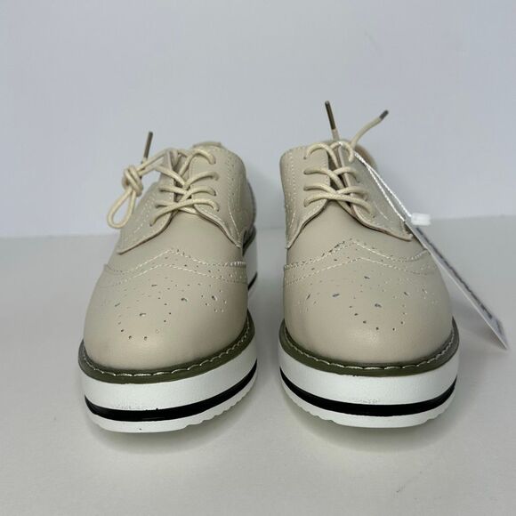 Dadawen Platform Lace Up Oxfords Tan Leather | Women Size 9 - Picture 13 of 13